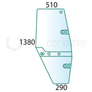 Vitre de porte D pour machine agricole STEYR 1-34-221-003 adaptable