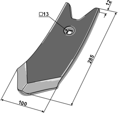Scharspitze KÖCKERLING "Topmix" 285 x 100 mm 506014 Nachbau