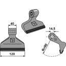 Marteau pour broyeur 120x40mm renforcé FERRI 901143 Adaptable Blacksteel©