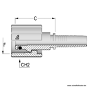 Pressnippel für Waschgeräte-Anschluss  M22x1,5 DN08M22WGA Alfagomma