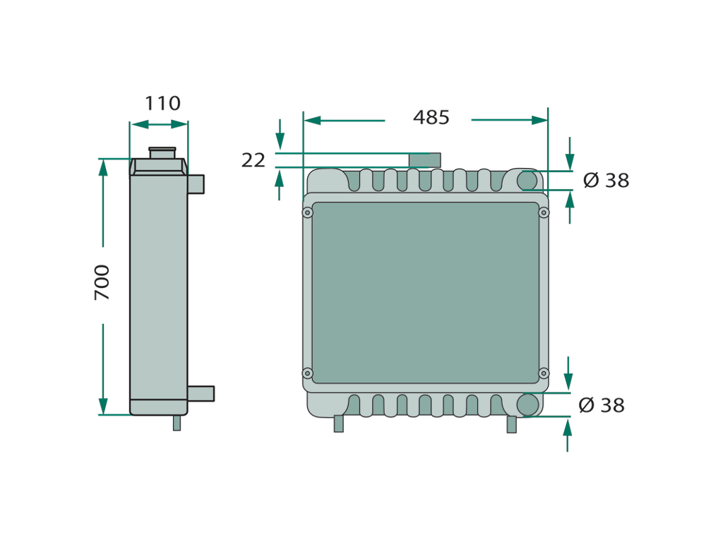 Radiateur pour tracteur BELARUS 70U1301010 adaptable | Agriconomie