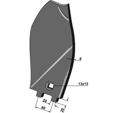Randleitblech - rechte Ausführung Becker, Kongskilde Nachbau 
