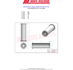 Filtre à air sécurité adaptable HIFI FILTER SA16082