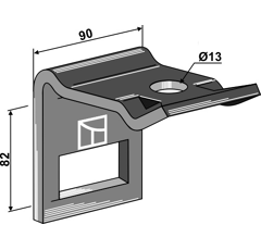Halter für Zinken 65x12 - 70x70