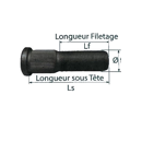 Goujons 18x1.5 longueur 54/40 sachet de 8 - 435101605