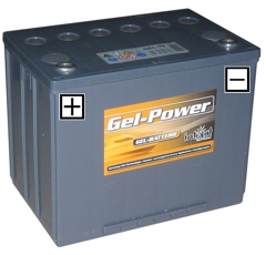 Batterie 12 V 63 AH GEL75 Intact