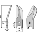 Couteau gauche au bore pour herse DOUBLET-RECORD 99000 132 adaptable - BlackSteel©