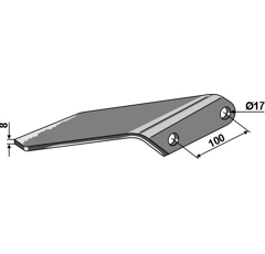 Soc latéral gauche pour décompacteur DUROU LAM336 adaptable - Blacksteel©