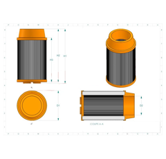 Filtre à air primaire adaptable HIFI FILTER SA17423