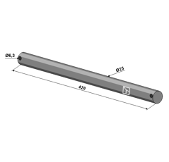 Arbre 420 mm adaptable - BlackSteel©