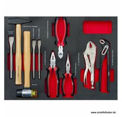 Werkstattwagen mit Sortiment - 447 Teile - 16 Schubladen