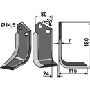 Fräsmesser Recht 180 x 80 Meritano Nachbau
