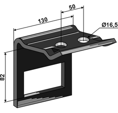 Halter 130 x 12 mm Nachbau  