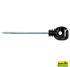 Lot de 10 isolateurs sur tige métallique 18 cm pour cordes et rubans 20 mm - PATURA