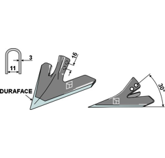 Cœur 200 x 3 mm pour bineuse SCHMOTZER 341470 adaptable | renforcé - BlackSteel©