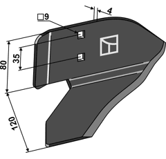 Winkelmesser - rechts - 15-286-01 | Einböck - Nachbau