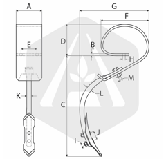 Ressort vibro-flex BIANCHI 223167 adaptable