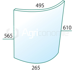 Türscheibe links an Landmaschine JOHN DEERE L62577 Nachbau