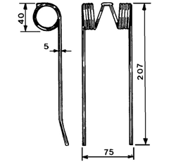 Dent pour presse à balle CLASS 807297.2 adaptable