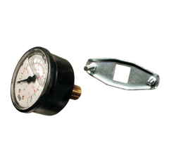 Manometre 250 bars Ø 62 mm sortie axiale male 1/4 gauche - COMET