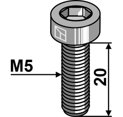 Boulon à 6 pans creux 20 mm adaptable - BlackSteel©