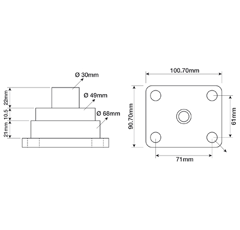 Pivot pour tracteur JOHN DEERE AL172487 adaptable