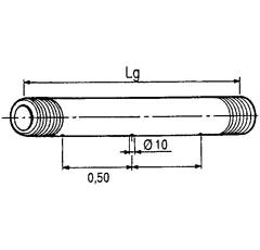 Tube de rampe PVC 1110 mm BERTHOUD 415946