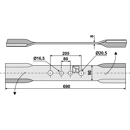 Couteau gauche pour faucheur 690mm FISCHER adaptable - Blacksteel©