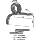 Dent double spire droite Ø 145 mm adaptable