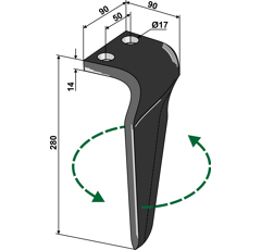 Kreiseleggenzinken - links RHMAS51L RH  Maschio