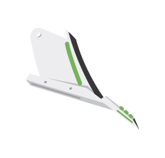 Pointe et versoir Droite carbure, rechargement DUROU LAM638 adaptable