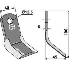 Y-Messer für Mulcher FERRI 0901004 Nachbau  
