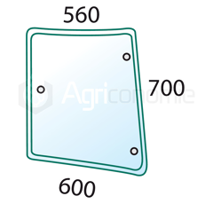Vitre latérale G. pour machine agricole CASE IH 5089600 adaptable