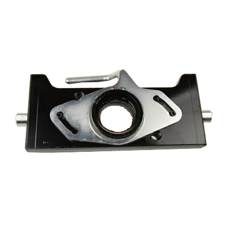 Adapterplatte 330 S32,Lochbild 140 x 80  Schwarz, Scharmüller