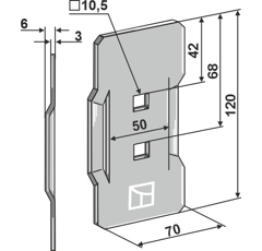 Racloir synthétique pour rouleau packer RAU 00029743 adaptable