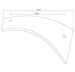 Étrave droite pour charrue PÖTTINGER 041623A adaptable