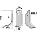 Fräsmesser - links MAS18L Maschio Nachbau