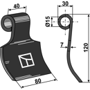 Fléau pour broyeur 120x80mm OMARV  adaptable - Blacksteel©