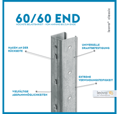 LEOVA® 60/60 END - Endpfahl - Bandverzinkt Z275