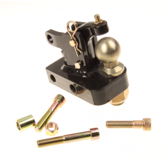 Zwangslenkung, rechts,95,5 mm breit, mit Adapterplatte und Büchse, Schwarz     