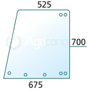 Vitre de porte pour tracteur FENDT 205810030101 adaptable