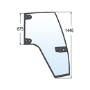 Vitre porte gauche pour tracteur CASE / NEW HOLLAND 134621090 adaptable