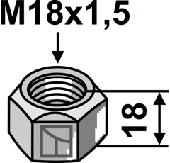 Ecrou M18x1,5 pour broyeur BERTI adaptable - Blacksteel©