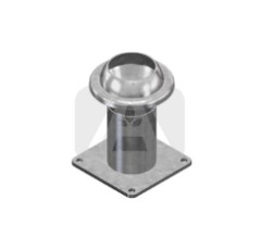 Bride carrée galva + raccord mâle Ø 150 mm adaptable