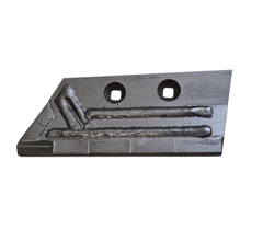 Soc de rasette Gauche carbure et rechargement pour charrue KUHN HUARD 633312 adaptable