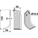 Fräsmesser Links 135 x 50 Comeb Nachbau