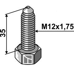 Vis de réglage M12 x 1,75 mm adaptable