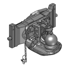 Kugeleinsatz Kugel 80,W= 390 S30, Schwarz, Scharmüller passend zu CBM