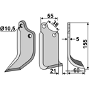 Fräsmesser - rechts 12868N Agria by Muzzi