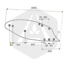 Versoir droite 11513 adaptable